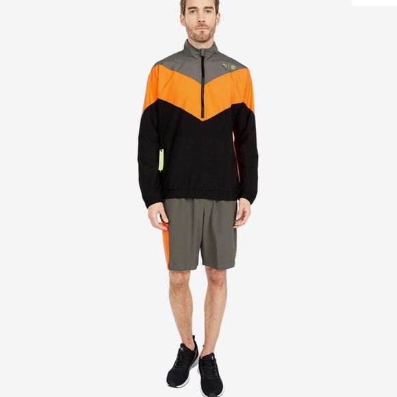 PUMA First Mile Train Woven 1/2 Zip Jacket Windcell Running Jacket Mens Size S - Picture 2 of 10